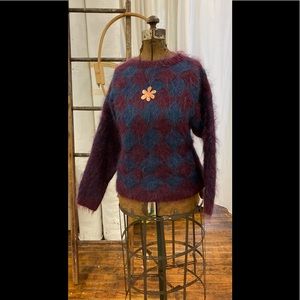 Argyle Mohair Sweater